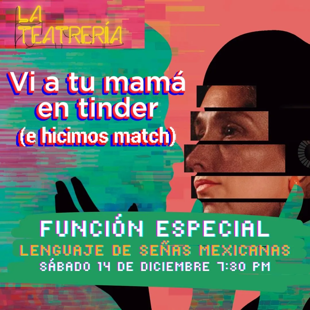Póster de la función especial con lengua de señas mexicana, sábado 14 de diciembre